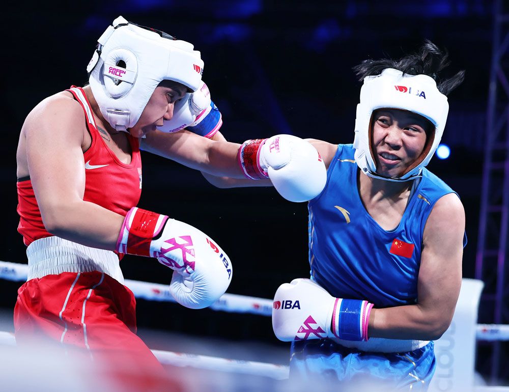 女子拳击比赛:中国选手力挫对手,晋级 女子拳击比赛:中国选手力挫对手,晋级